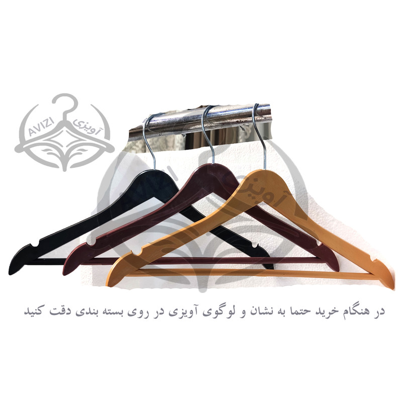 چوب لباسی طرج چوب افرا کد 35 بسته 18 عددی