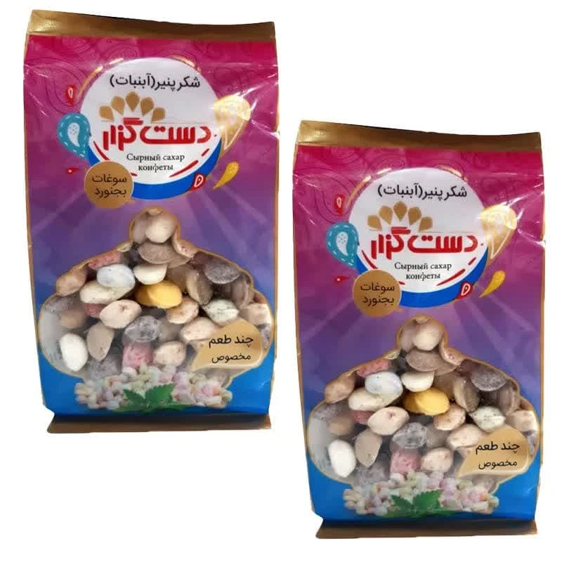 شکرپنیر چند طعم مخلوط دست گزار - 400 گرم مجموعه 2 عددی