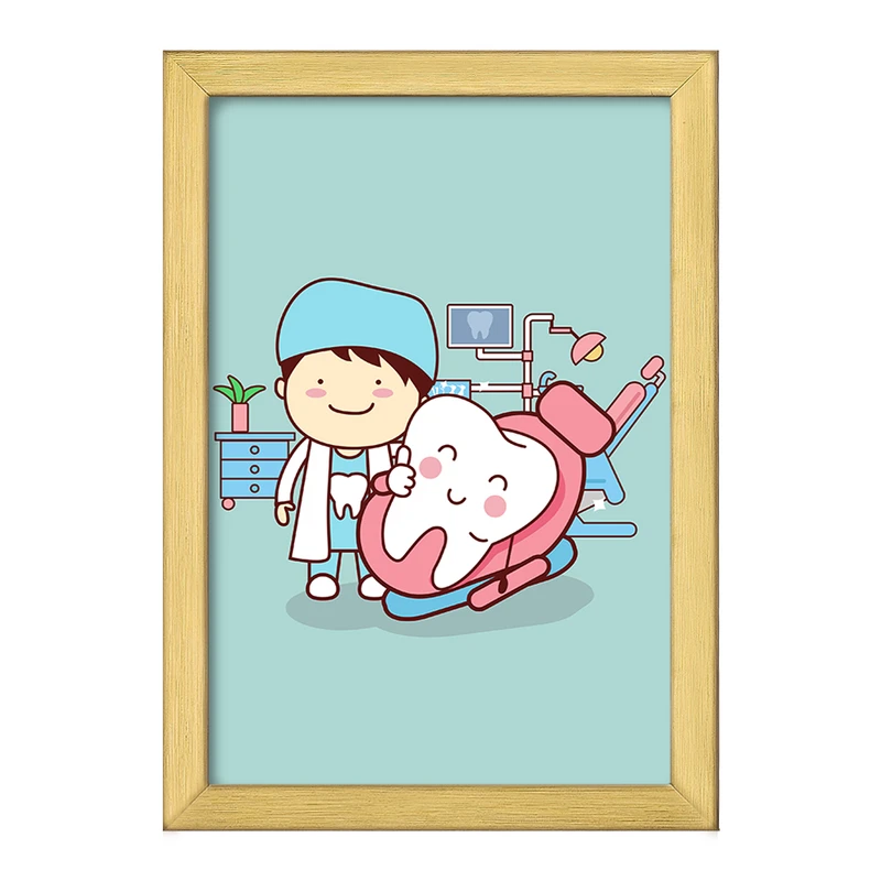 تابلو خندالو طرح دندان و دندان پزشکی کودکانه کد 36742