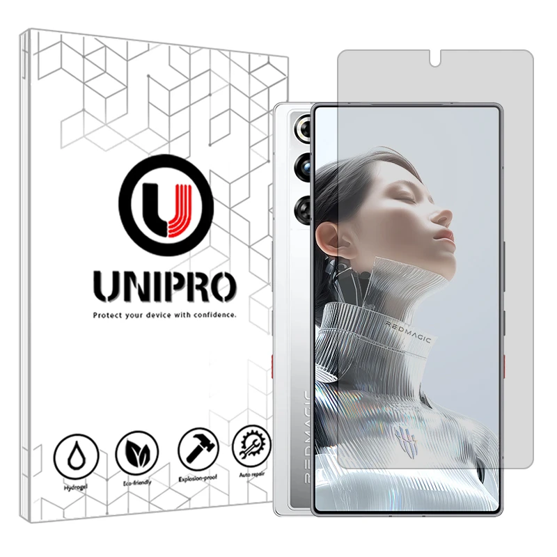 محافظ صفحه نمایش شفاف یونی پرو مدل هیدروژلی مناسب برای گوشی موبایل زد تی ای nubia RedMagic 11 Pro (China)