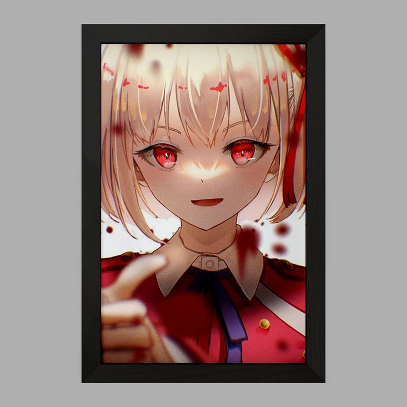 تابلو خندالو مدل چیساتو انیمه لیکوریس ریکویل Lycoris Recoil  کد 23093