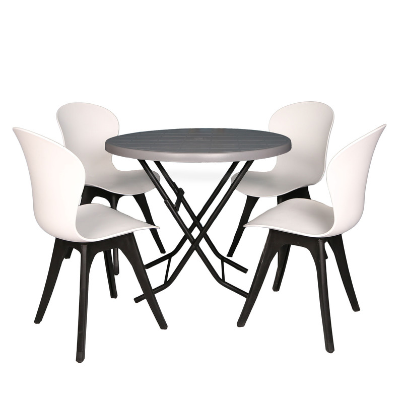 میز و صندلی ناهارخوری چهارنفره مدل ماهلین فایبرگلاس