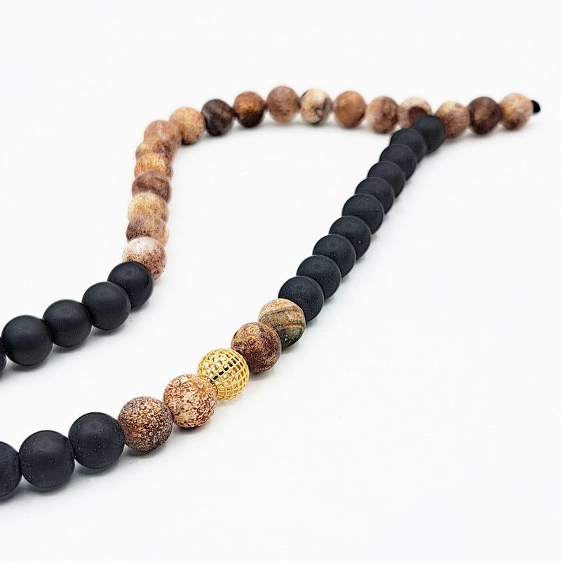 گردنبند طلا 18 عیار مردانه رزالیا مدل جاسپر کد RGMND-4