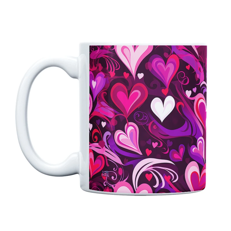 ماگ حس آمیزی طرح عاشقانه مدل قلب زیبا کد 66