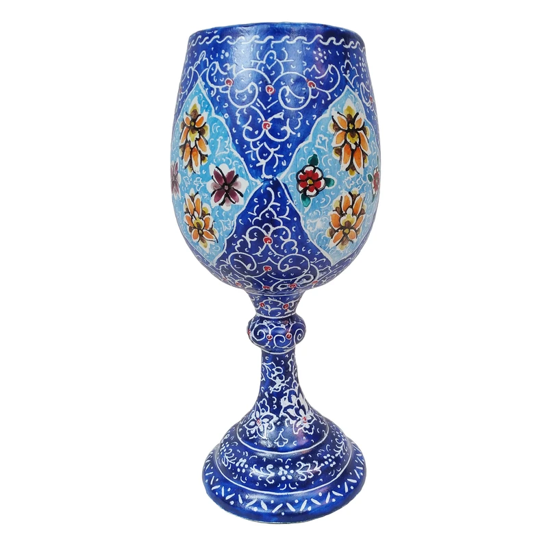 جام میناکاری مسی مدل گل کد 16