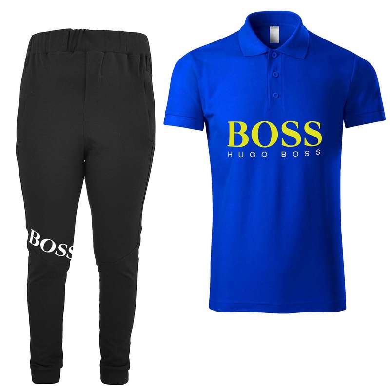 ست پولوشرت و شلوار مردانه مدل 00518144 رنگ آبی