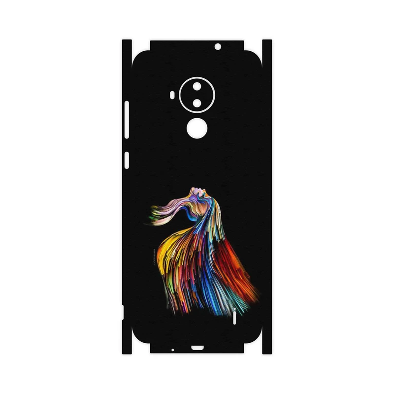 برچسب پوششی ماهوت مدل Rainbow Hair Digital Art-FullSkin مناسب برای گوشی موبایل نوکیا C30