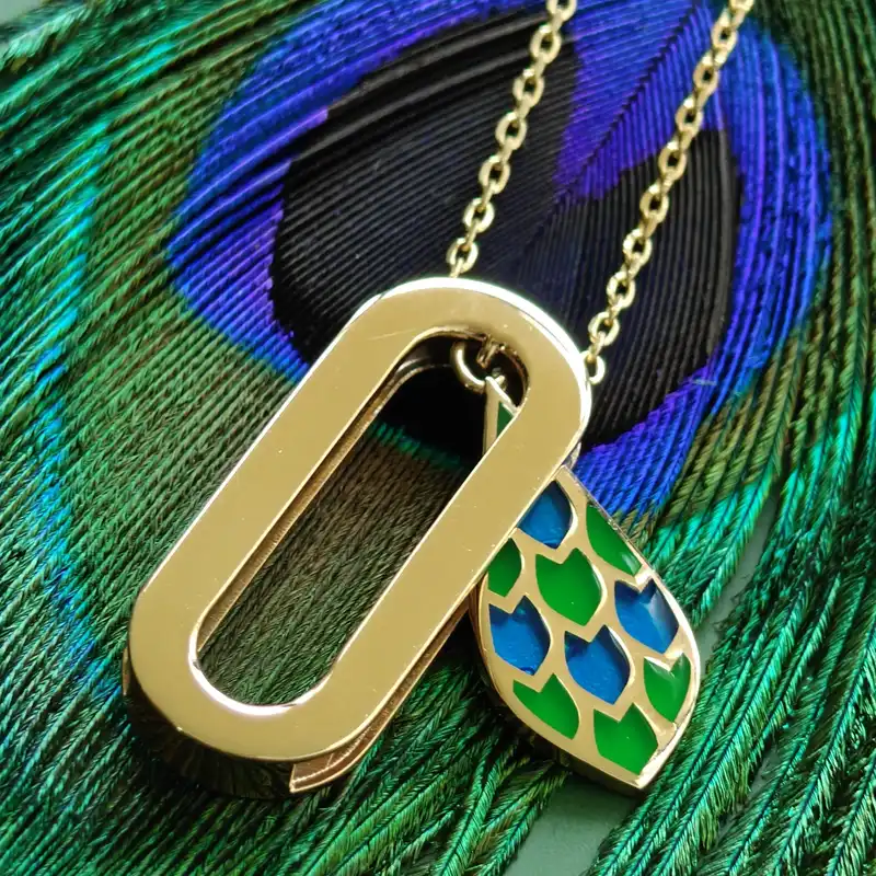 گردنبند طلا 18 عیار زنانه درگونه مدل پرنده پارسی