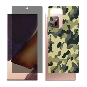 Glass Together model privacy glass screen protector suitable for Samsung Galaxy Note20 Ultra 5G mobile phone with cover sticker on the back of the phone