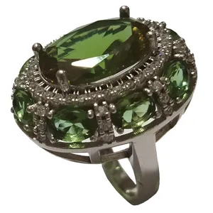 انگشتر نقره زنانه مدل الکساندریت مخراج کاری 