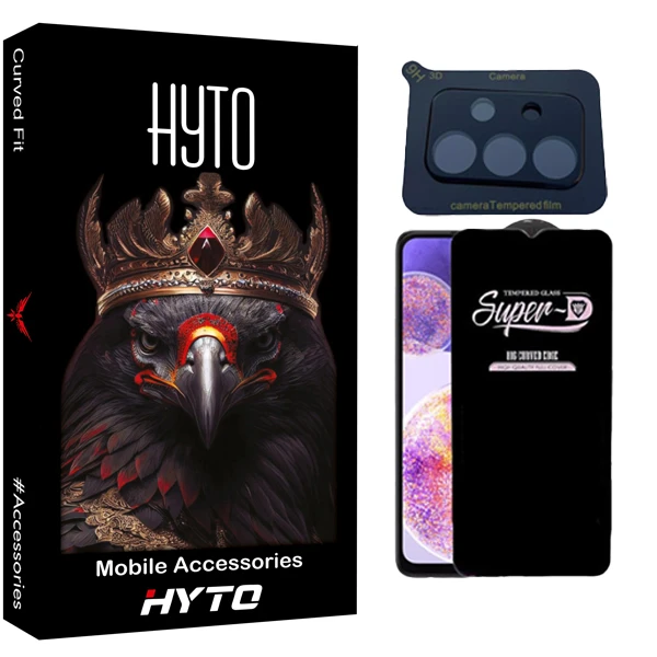 محافظ صفحه نمایش هیتو مدل SuperD Pro مناسب برای گوشی موبایل سامسونگ galaxy a23 به همراه محافظ لنز