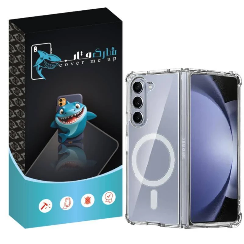 کاور شارک قاب مدل مگ سیف طرح ژله ای مناسب برای گوشی موبایل سامسونگ Galaxy Z Fold 6