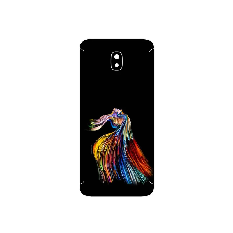 برچسب پوششی ماهوت مدل Rainbow Hair Digital Art مناسب برای گوشی موبایل سامسونگ Galaxy J7 Pro