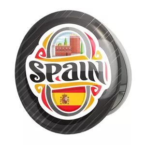 آینه جیبی خندالو طرح پرچم اسپانیا مدل تاشو کد 20670 