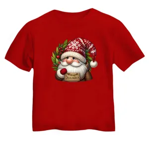 تی شرت آستین کوتاه بچگانه مدل بابانوئل کریسمس کد 35 رنگ قرمز