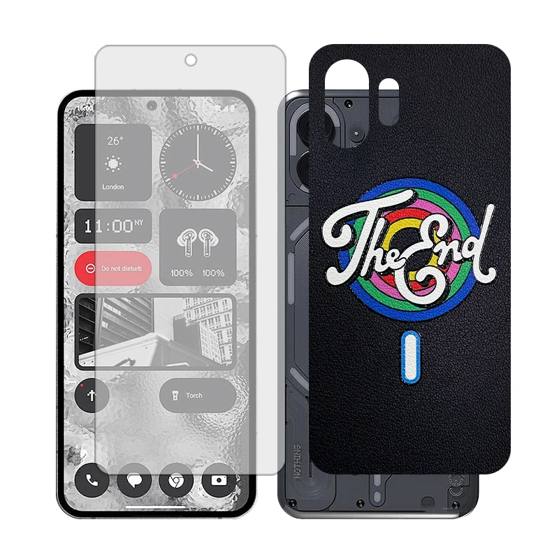 محافظ صفحه نمایش شفاف گلس مدل Together مناسب برای گوشی موبایل ناتینگ Phone 2 به همراه برچسب پوششی پشت گوشی 