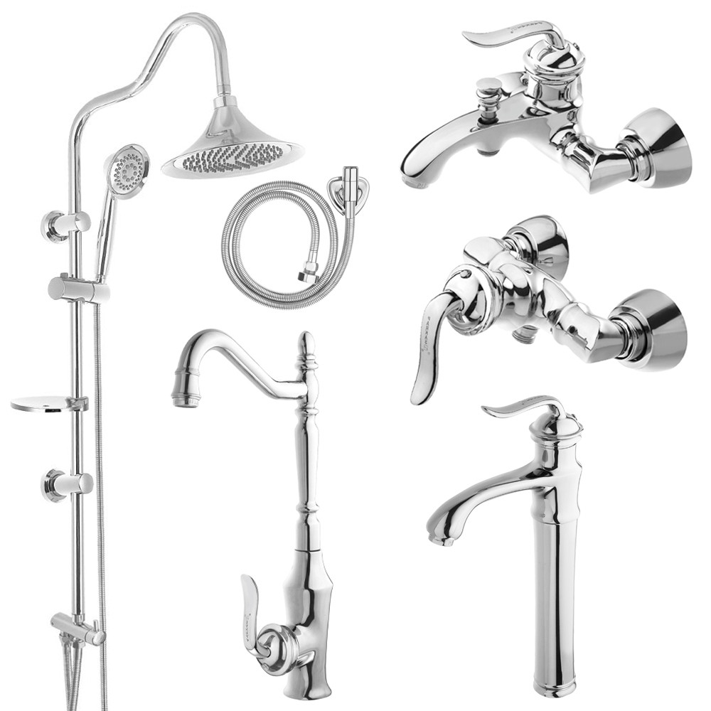 ست شیرآلات پرکاس مدل بامبو کد B-03 شیپوری مجموعه 6 عددی