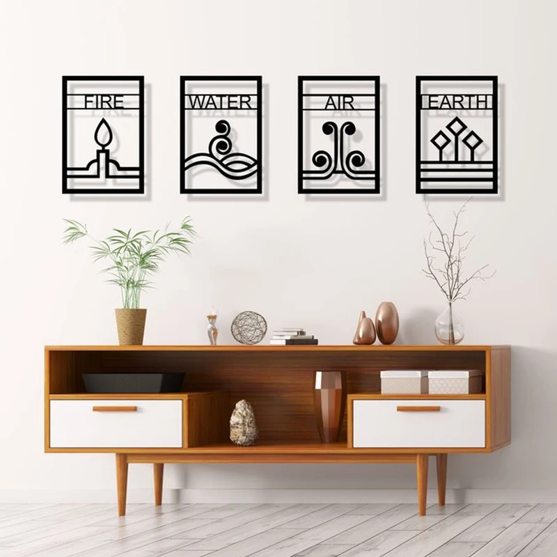 استیکر دکو رستا مدل عناصر چهارگانه کد C209 مجموعه چهار عددی