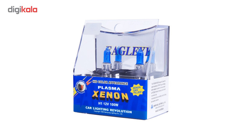 لامپ خودرو ایگل مدل H1 12V 100 W Plasma Xenon بسته 2 عددی