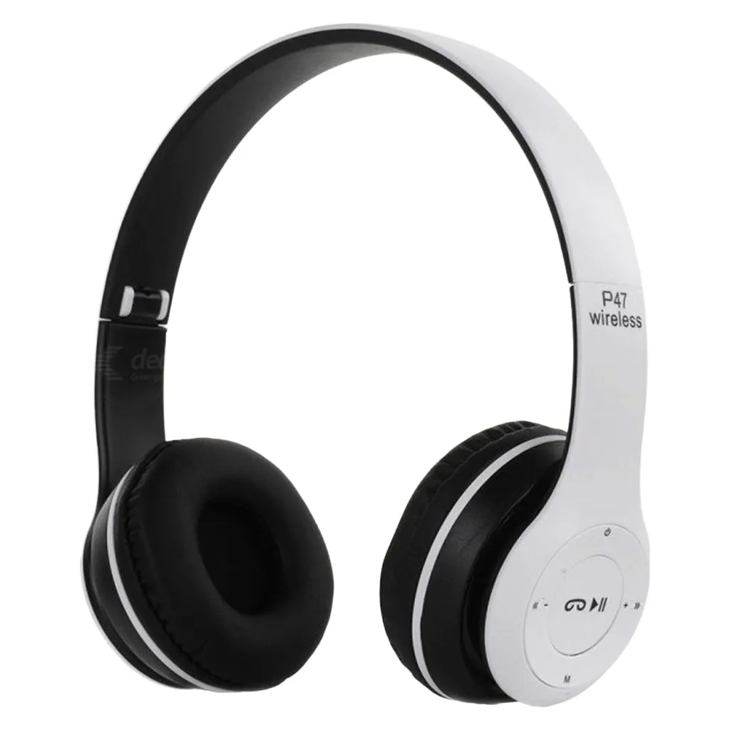 هدفون بلوتوثی مدل P47 EDR بدون قابلیت نویز کنسلینگ، درگاه USB Type-C، دارای شیار کارت حافظه، مقاومت در برابر رطوبت و عرق