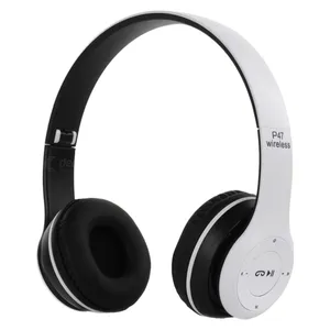 هدفون بلوتوثی مدل P47 EDR بدون قابلیت نویز کنسلینگ، درگاه USB Type-C، دارای شیار کارت حافظه، مقاومت در برابر رطوبت و عرق