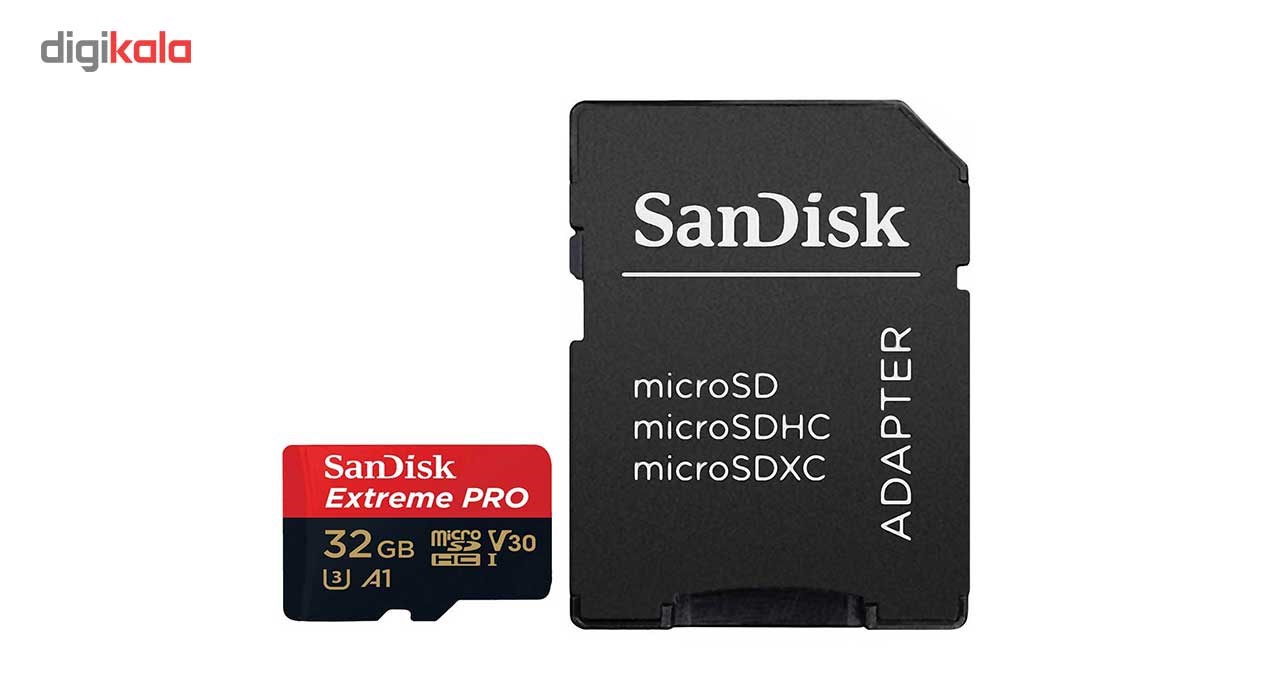 کارت حافظه microSDHC سن دیسک مدل Extreme Pro V30 کلاس 10 استاندارد UHS-I U3 سرعت 100MBps 667X ظرفیت 32 گیگابایت
