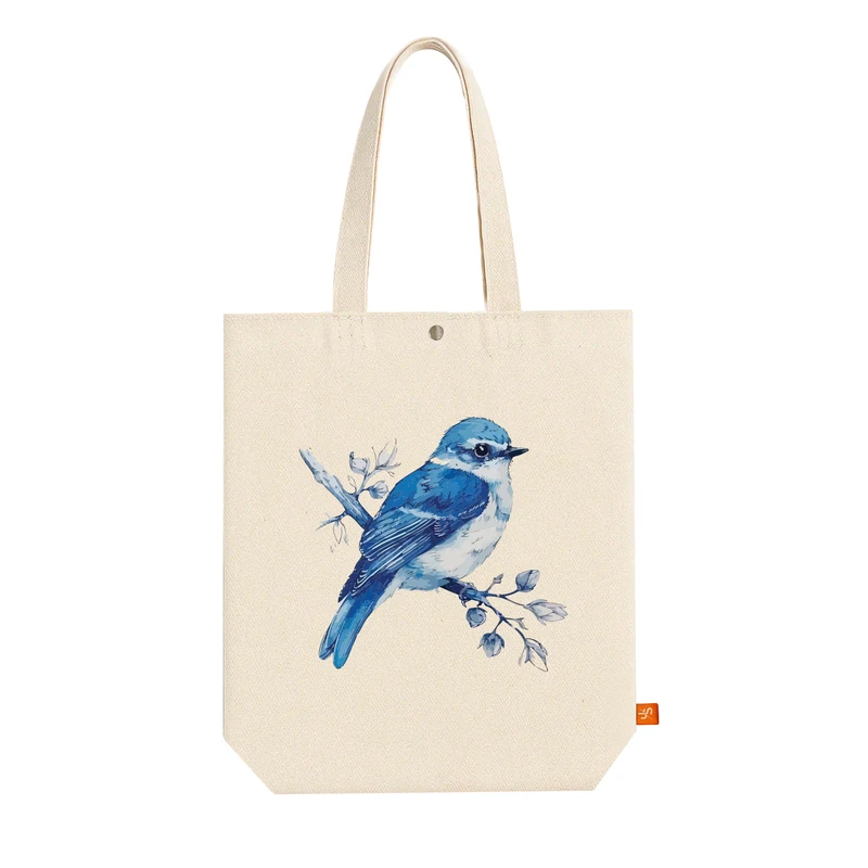ساک خرید پارچه ای آس استایل من طرح گنجشک  کد ART1318