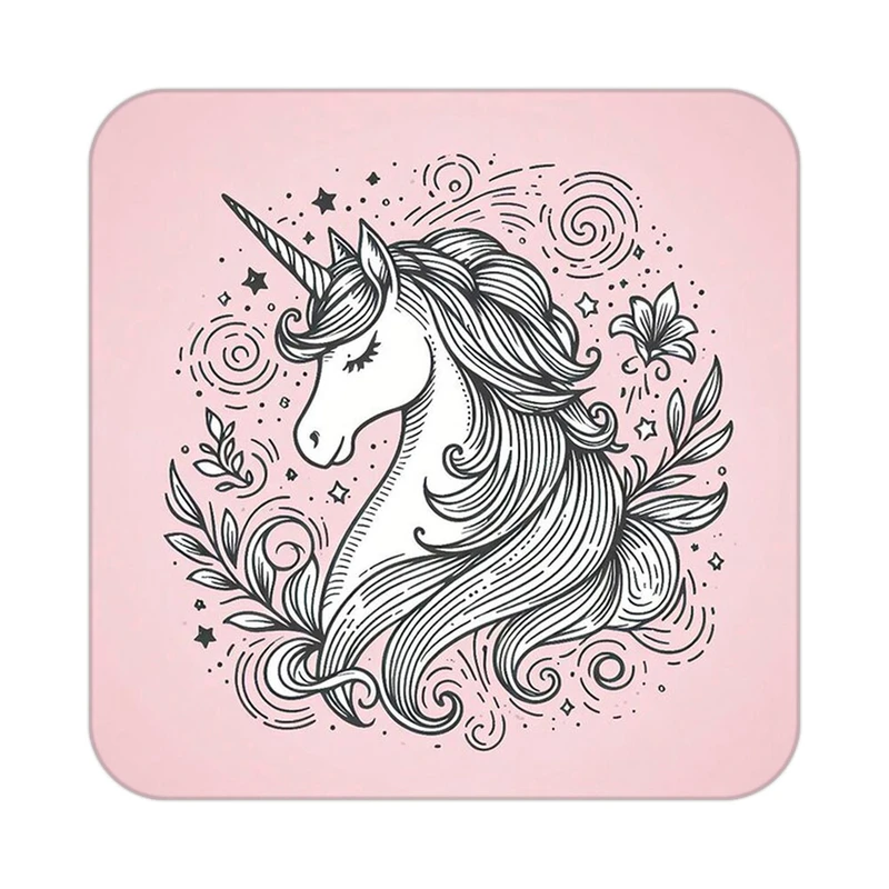 زیر لیوانی کاکتی طرح اسب تک شاخ و یونیکورن مدل mp31425