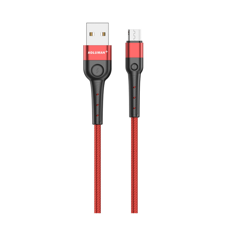 کابل تبدیل USB به MicroUSB کلومن پلاس مدل K6+ single طول 1 متر
