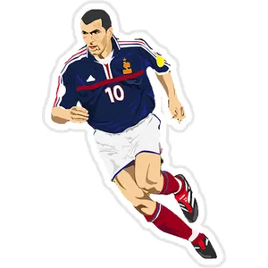 استیکر لپ تاپ طرح Zinedine Zidane  کد ST2093