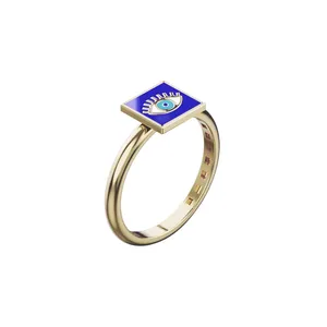 انگشتر طلا 18 عیار زنانه گلدم مدل چشم R211006