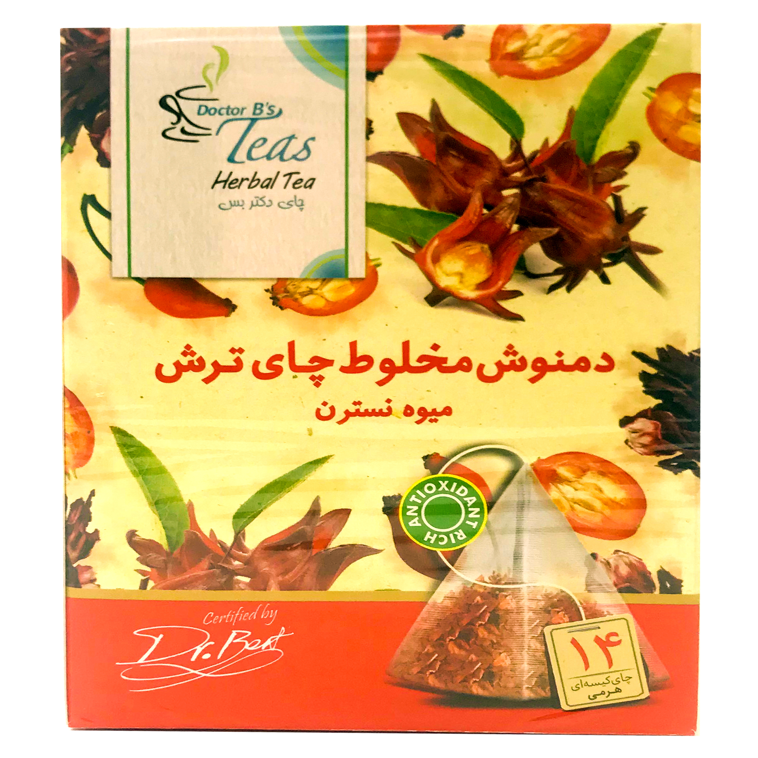 دمنوش مخلوط چای ترش دکتر بس بسته 14 عددی