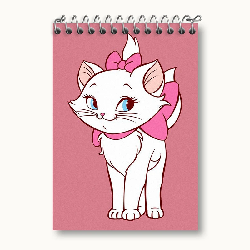 دفتر یادداشت 50 برگ خندالو طرح گربه ماری (Marie) کد N1823