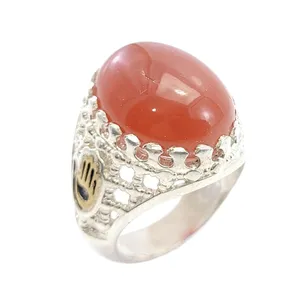 انگشتر نقره مردانه مدل عقیق سرخ کد 5869107