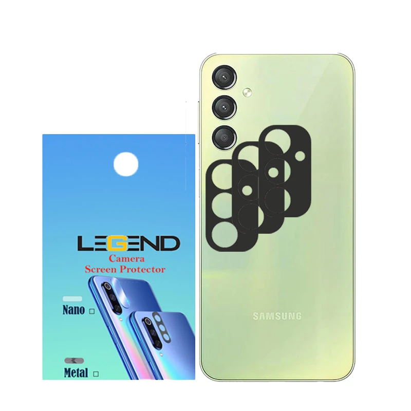 محافظ لنز دوربین لجند مدل فلزی مناسب برای گوشی موبایل سامسونگ Galaxy A24 بسته 3 عددی