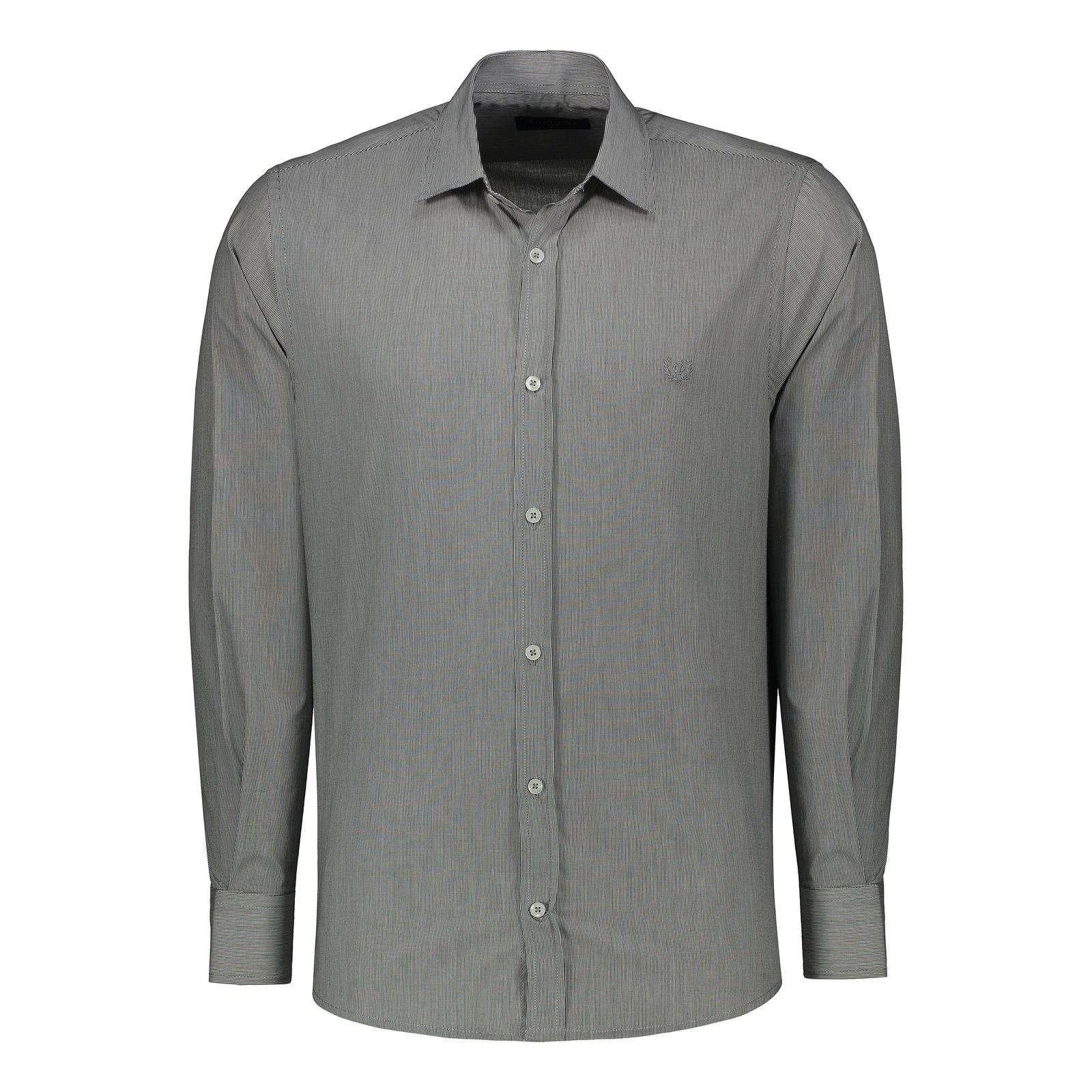 پیراهن آستین بلند مردانه پاتن جامه مدل کلاسیک 102721030175442 طرح راه راه -  - 1