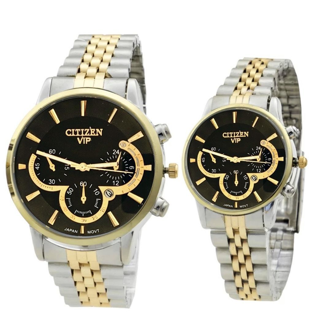 ست ساعت مچی عقربه ای زنانه و مردانه مدل Cit09 -  - 1