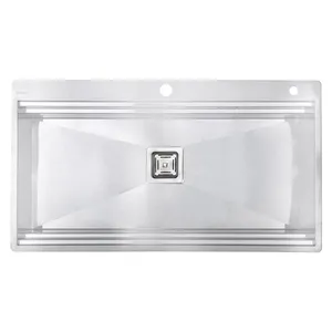 سینک ظرفشویی استیل توکار یک لگنه درسا لوازم خانگی آشپزخانه مدل DS 3803-74