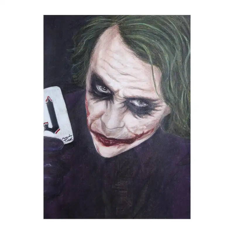 نقاشی مداد رنگی مدل جوکر کد 01