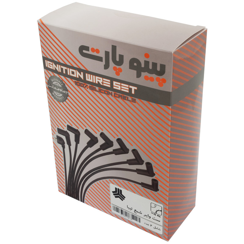 وایر شمع خودرو پینو پارت مدل PW-TBA مناسب برای کوییک بسته 4 عددی