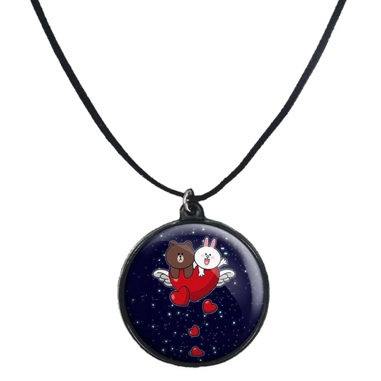 گردنبند پرمانه طرح عاشقانه کد pmb.5354 مدل دو طرفه