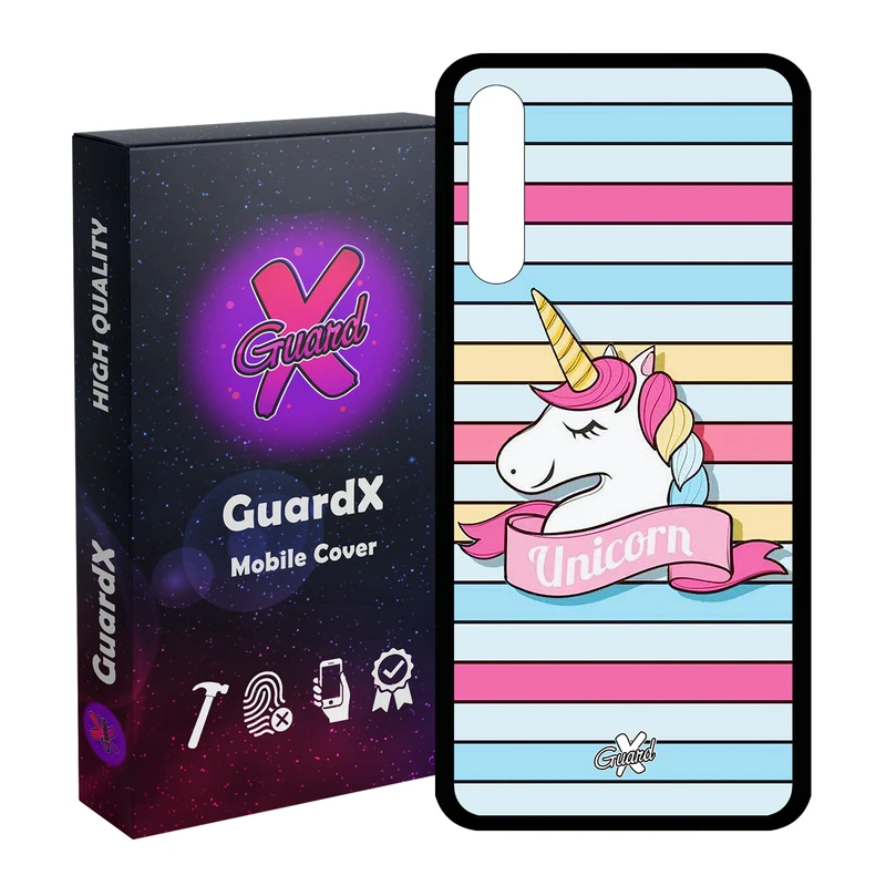 کاور گارد ایکس طرح Unicorn مدل Glass10018 مناسب برای گوشی موبایل هوآوی Y8P / P Smart S