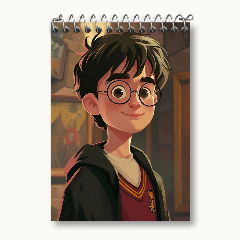 دفتر یادداشت 50 برگ خندالو طرح هری پاتر (Harry Potter) کد N4681