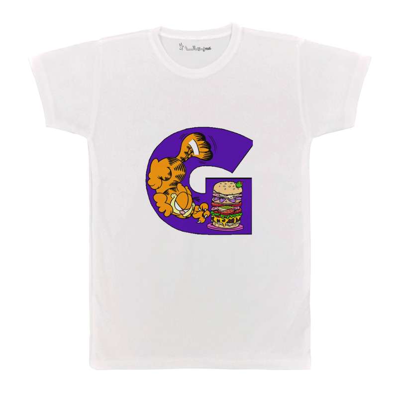 تی شرت آستین کوتاه بچگانه پرمانه طرح گارفیلد کد pmt.7626