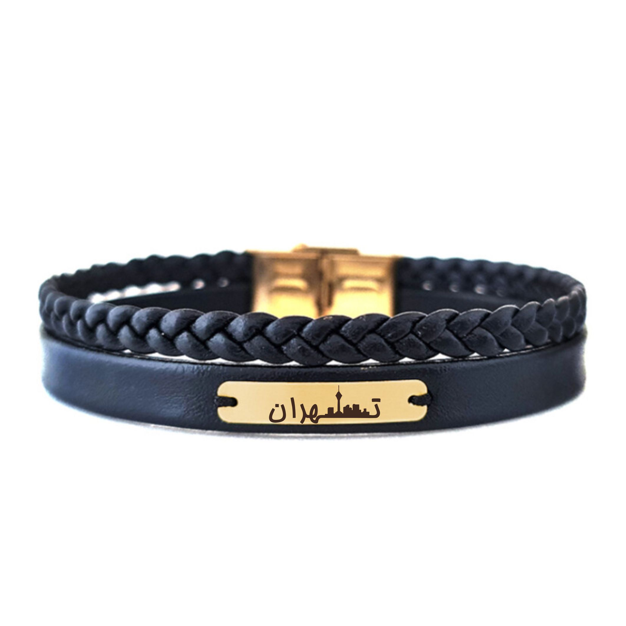دستبند طلا 18 عیار مردانه لیردا مدل تهران 126