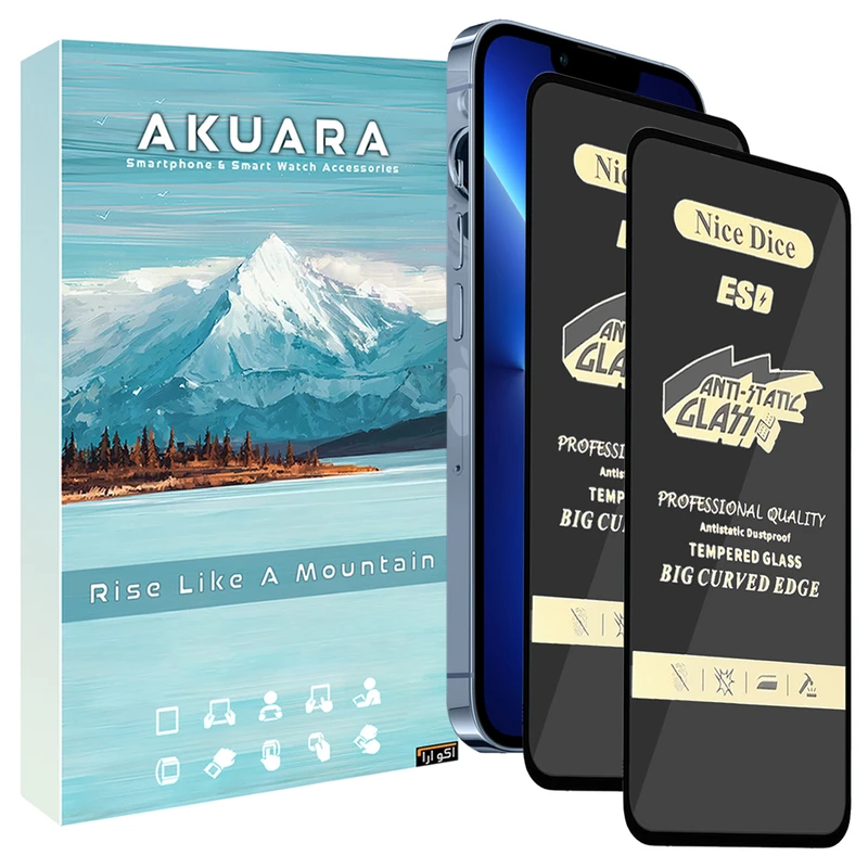 محافظ صفحه نمایش آکوآرا مدل AKU nas2 مناسب برای گوشی موبایل اپل iPhone 14 Pro Max مجموعه دو عددی