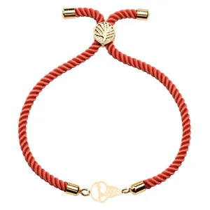 دستبند طلا 18 عیار زنانه الن نار مدل طرح بستني ELN101409