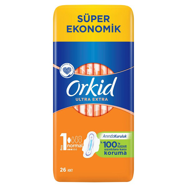 نوار بهداشتی اورکید مدل ULTRA EXTRA بسته 26 عددی نوار بهداشتی اورکید مدل ULTRA EXTRA بسته 26 عددی