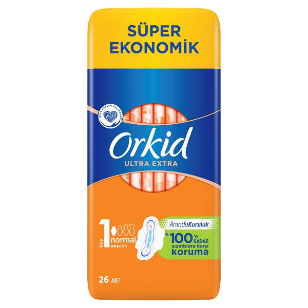 نوار بهداشتی اورکید مدل ULTRA EXTRA بسته 26 عددی نوار بهداشتی اورکید مدل ULTRA EXTRA بسته 26 عددی