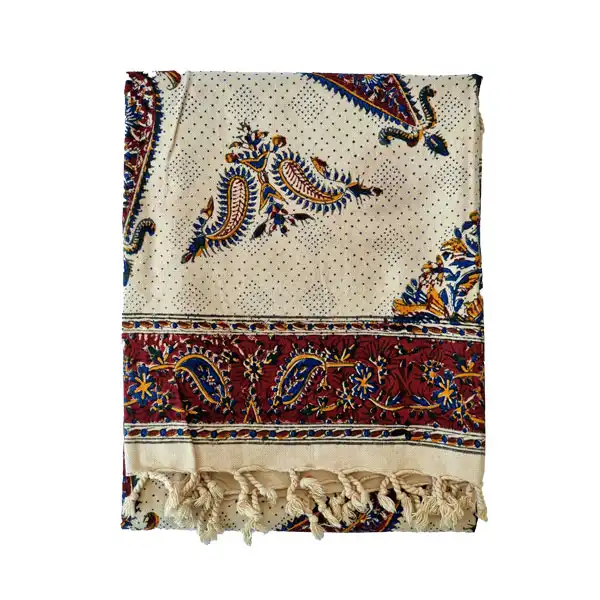 رومیزی قلمکار مدل QKHSO3  طرح خورشیدی